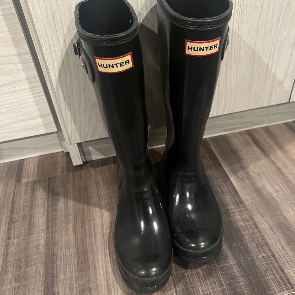 Hunter original gloss girls run boots